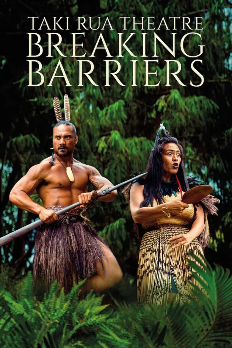 Taki Rua Theatre - Breaking Barriers poster background