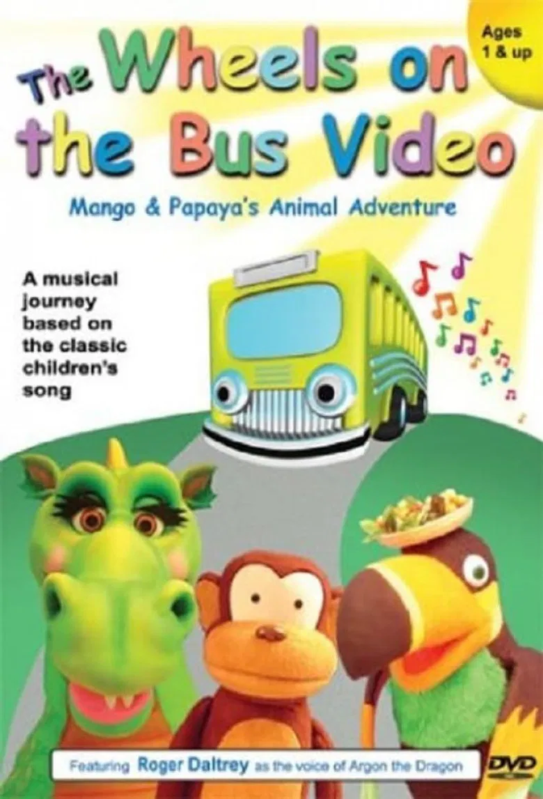 The Wheels on the Bus Video: Mango and Papaya's Animal Adventures poster background