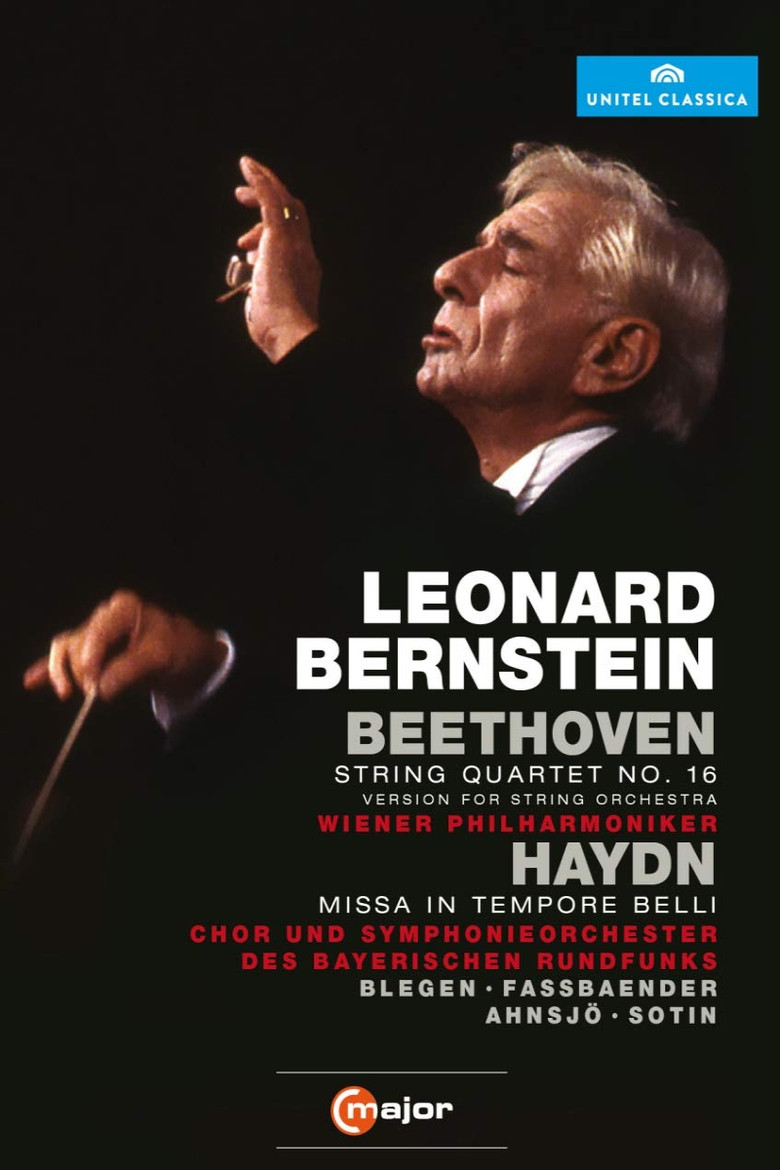 Leonard Bernstein Conducts Beethoven String Quartet No. 16 & Haydn Missa in Tempore Belli poster background