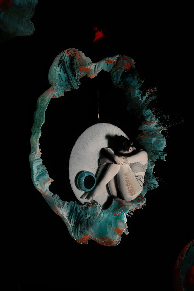 Mukbang roller poster background