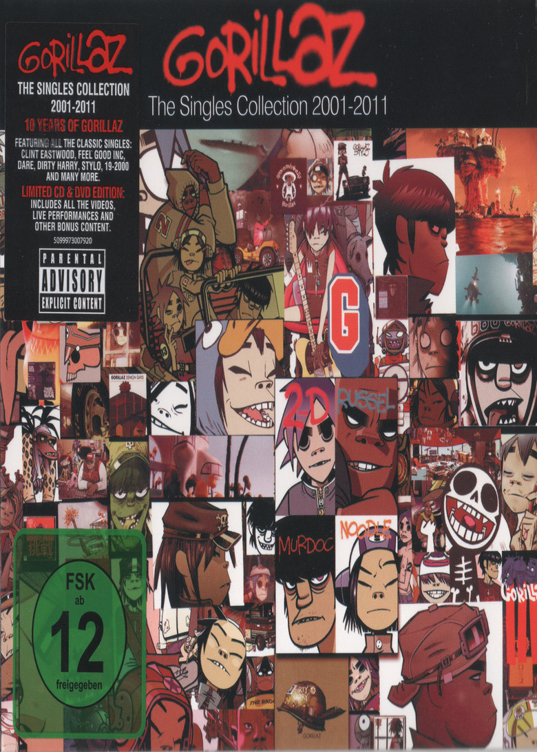 Gorillaz - Single Collection 2001-2011 poster background
