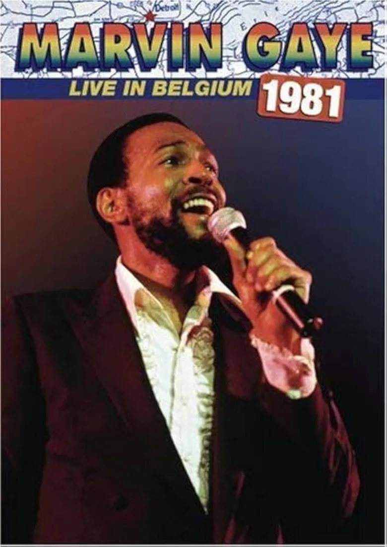 Marvin Gaye Live In Belgium 1981 poster background