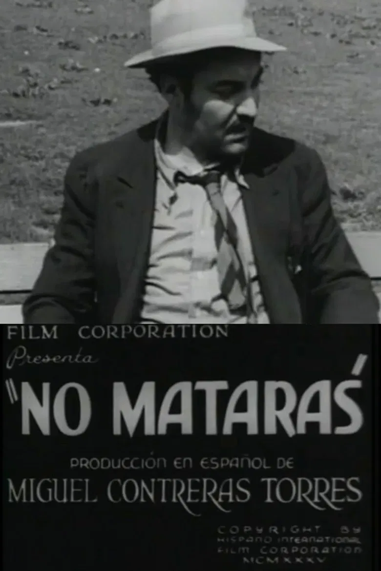 No matarás poster background