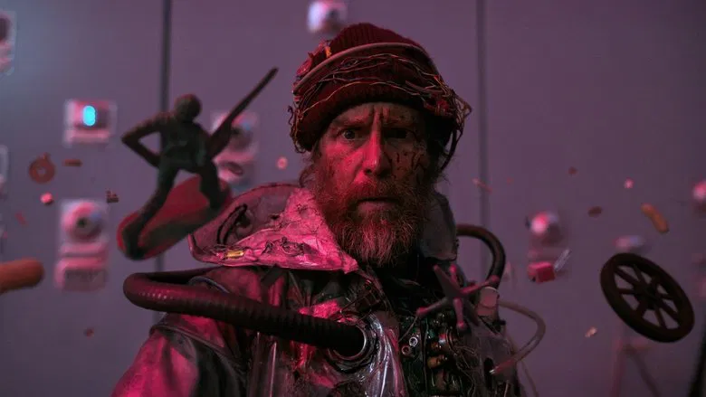 Sam Rockwell's character addressing the diner patrons