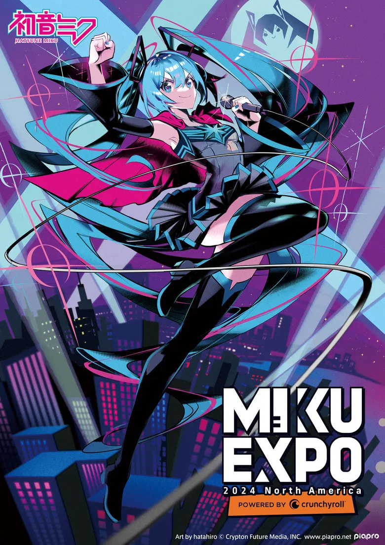 Hatsune Miku: Miku Expo 2024 North America poster background