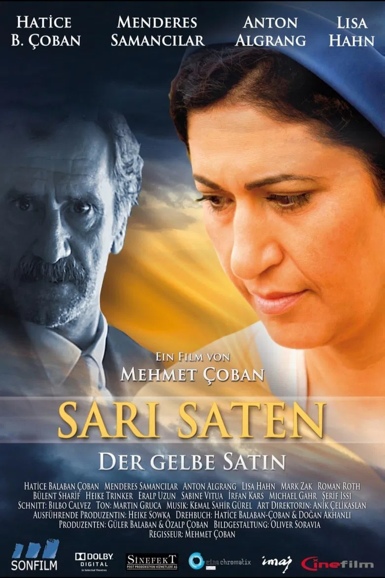 Der gelbe Satin poster background