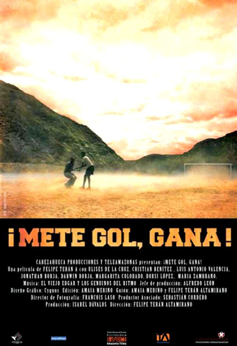 Mete gol, gana poster background