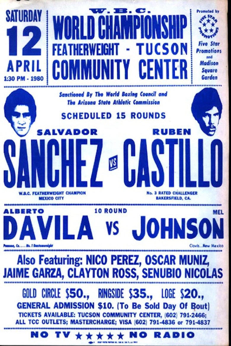 Salvador Sanchez vs. Ruben Castillo poster background